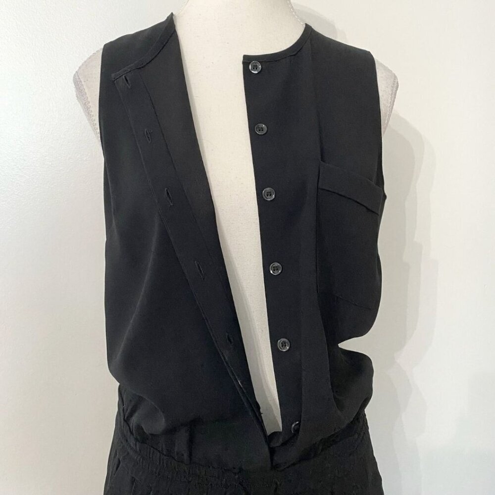 NWOT JUDITH & CHARLES BLACK UTILITY SLEEVELESS FULL LENGTH JUMPSUIT - XS - Picture 8 of 12